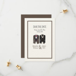 Reserva La Fecha Matrimonio Tuxedos de parejas gay salva la fecha