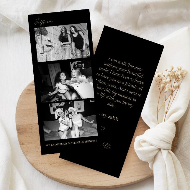 Reserva La Fecha Matron of Honor Proposal Photo Strip Photo Booth  (Subido por el creador)