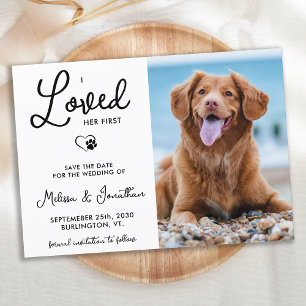 Reserva La Fecha Me encantó su primer Mascota de fotografía Boda pe