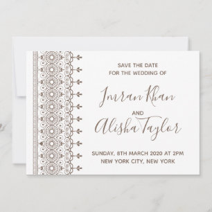 Reserva La Fecha Mehendi Boda India Salven la fecha hamsa Henna