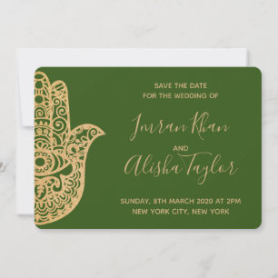 Reserva La Fecha Mehendi Boda India Salven la fecha hamsa Henna