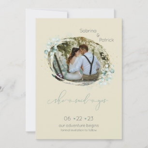 Reserva La Fecha Mellow Amarillo Polvoriento Dijo Sí Foto