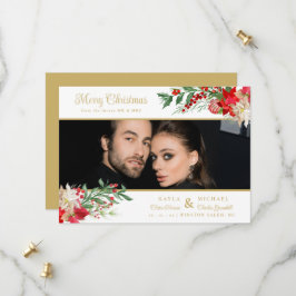 Reserva La Fecha Merry Christmas Poinsettias Garland Photo Wedding