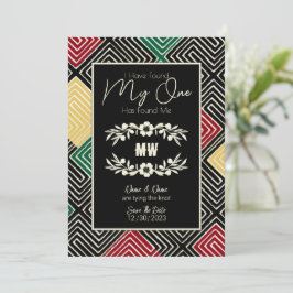 Reserva La Fecha MI HOMBRE ME HA ENCONTRADO Boda Tribal Africana