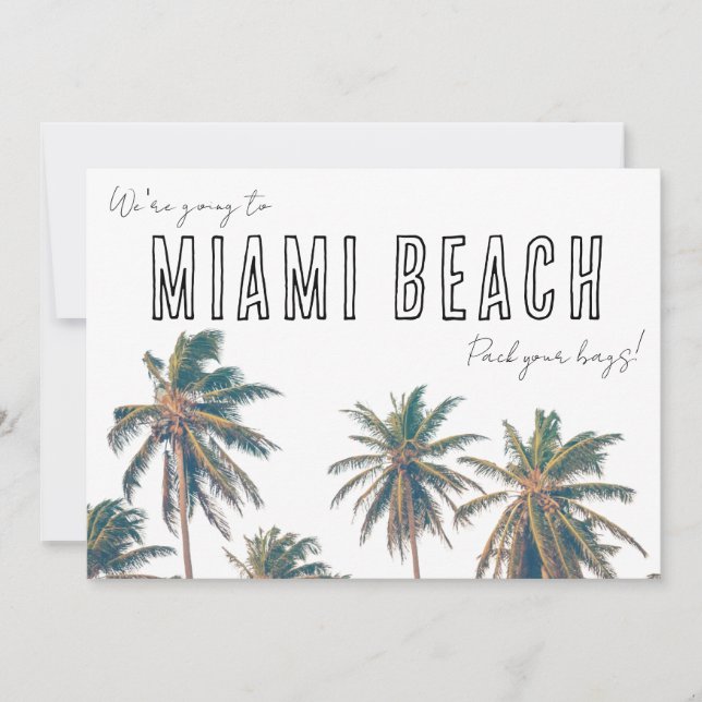 Reserva La Fecha Miami Florida Beach Wedding (Anverso)