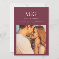 Minimal Chic | Foto con Monograma Save the Date