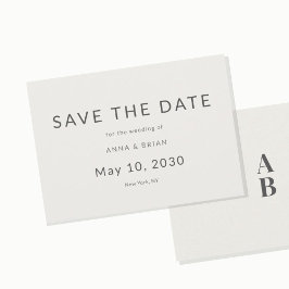 Reserva La Fecha Minimal Modern Save the Date with Monogram