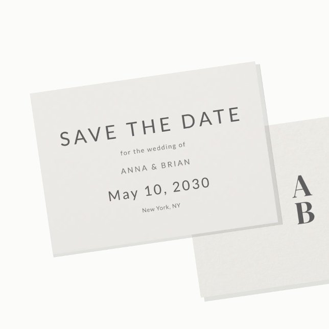 Reserva La Fecha Minimal Modern Save the Date with Monogram (Subido por el creador)
