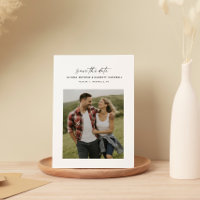Minimal modern script black and white photo
