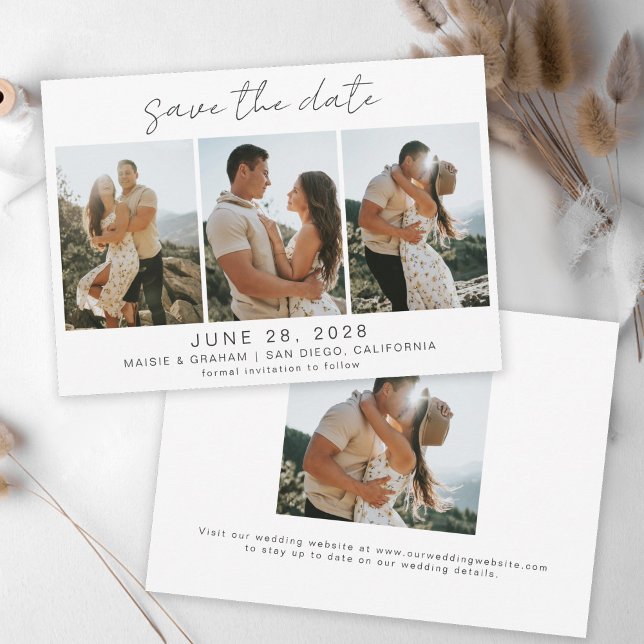 Reserva La Fecha Minimalismo moderno 4 fotos para guardar la fecha (Subido por el creador)