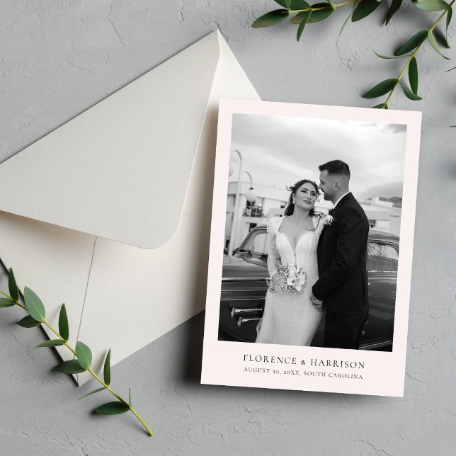 Reserva La Fecha Minimalist Elegant Photo Wedding Save the Date  (Subido por el creador)