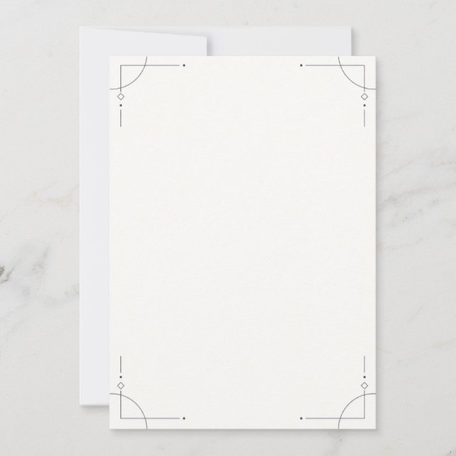 Reserva La Fecha Minimalist Geometric Save the Date (Anverso)