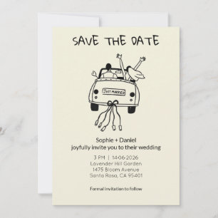 Reserva La Fecha Minimalist Hand-Drawn 