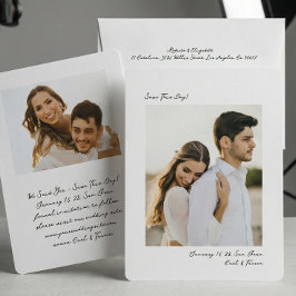 Reserva La Fecha Minimalist Modern Insta Photo Film Simple Wedding