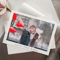 Minimalist Modern Simple Stylish 2 Photo Wedding