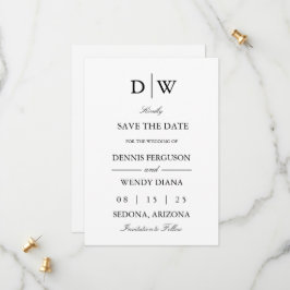 Reserva La Fecha Minimalist Monogram Wedding