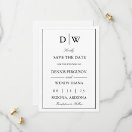 Reserva La Fecha Minimalist Monogram Wedding