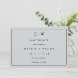 Reserva La Fecha Minimalist Monogram Wedding Save The Date