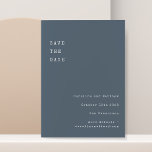 Reserva La Fecha Minimalist Retro Typewriter Font Wedding Dark Blue<br><div class="desc">Minimalist Retro Typewriter Typography Wedding Save the Date in Dusty Dark Blue</div>