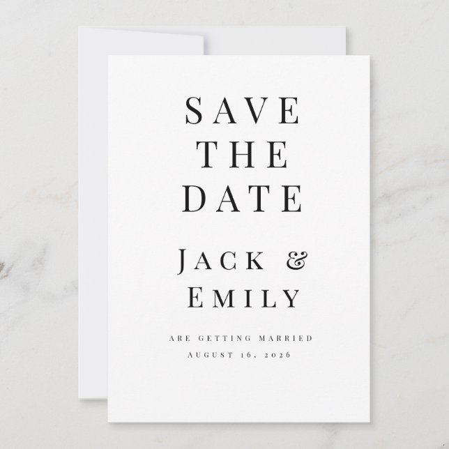 Reserva La Fecha Minimalist Save the Date Template | Elegant Editab (Anverso)