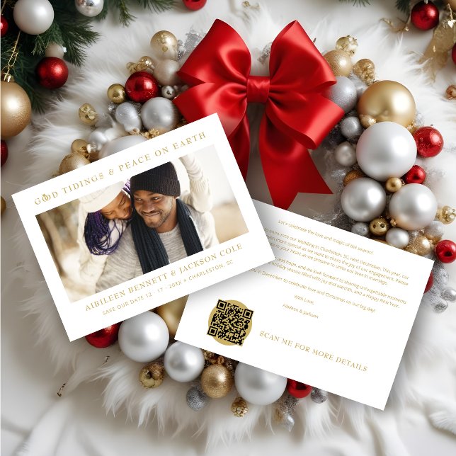 Reserva La Fecha Minimalist Sophisticated Photo Wedding Holidays  (Minimalist Sophisticated Photo Wedding Holidays Cards as Save the Dates Cards.)