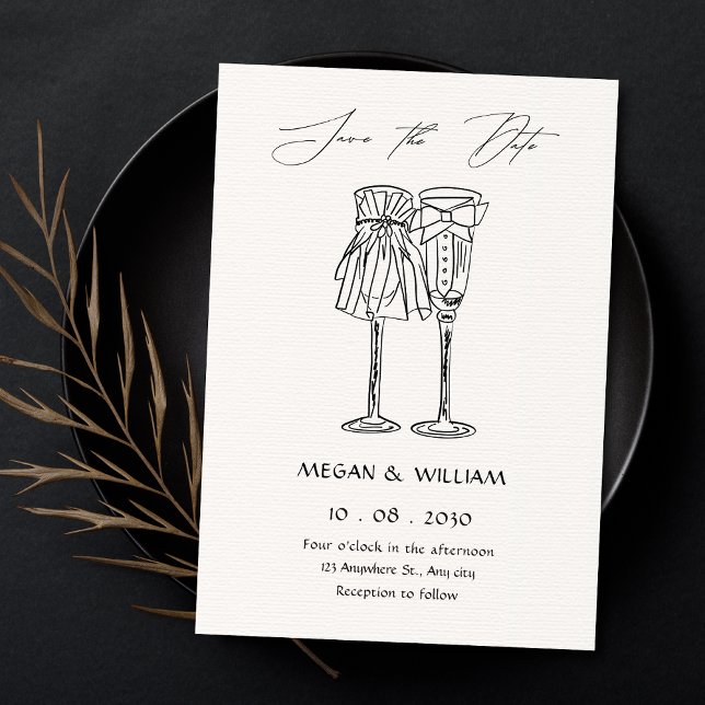 Reserva La Fecha Minimalist wedding  (Subido por el creador)