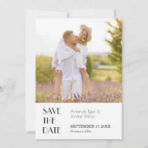 Reserva La Fecha Minimalista Art Deco Boda Fotografía de marco