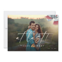 Minimalista Botánico Guardar la fecha con foto