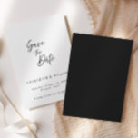 Reserva La Fecha Minimalista Elegante Script | Boda<br><div class="desc">Una tarjeta de anuncio de boda minimalista con escritura elegante. Esta tarjeta de anuncio de boda presenta un texto con letra script elegante con un tema minimalista en blanco y negro. Personaliza el texto con todos los detalles de tu día especial.</div>