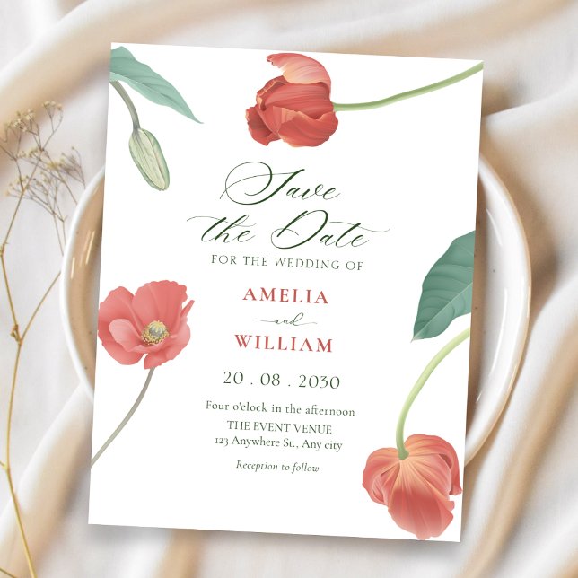 Reserva La Fecha Minimalista floral elegante  (Subido por el creador)