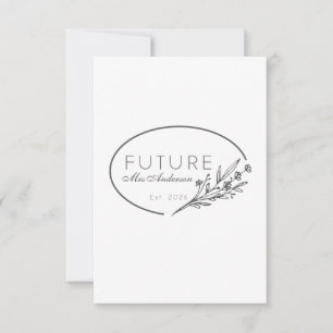 Reserva La Fecha Minimalista Floral Futuro Sra. Est 2026 Guardar