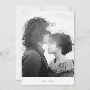 Reserva La Fecha Minimalista moderno Boda de fotografía de tipograf