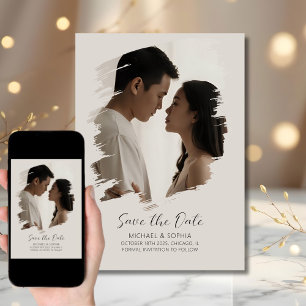 Reserva La Fecha Minimalista Neutral Save the Date Modern Simple