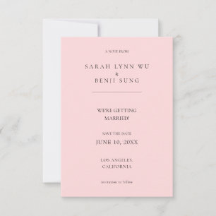 Reserva La Fecha Minimalista rosa y negro moderno 2 V2 Guardar la f