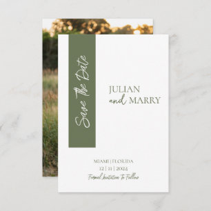 RESERVA LA FECHA MINIMALISTA VERDE