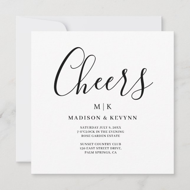 Reserva La Fecha Minimalista y Chic | Boda (Anverso)