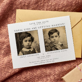 Reserva La Fecha Minimalista y simple con foto de la infancia