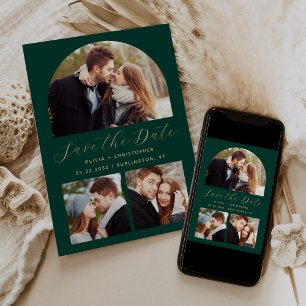 Reserva La Fecha Mínimo 3 fotos del Boho Arch Emerald Green Gold