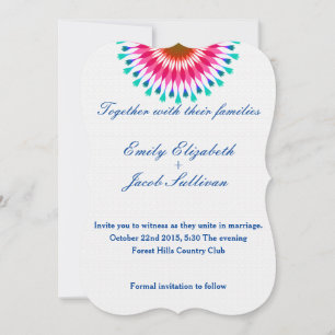 Reserva La Fecha Mínimo blanco con Boda rosa de inspiración Lotus