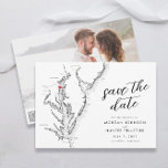 Reserva La Fecha Mínimo moderno Annapolis Chesapeake Bay Boda<br><div class="desc">Ayuda a tus invitados a marcar sus calendarios para tu celebración de Annapolis con nuestro elegante mapa en blanco y negro de la bahía de Chesapeake para guardar la fecha. Las magníficas instalaciones y la excelente ubicación del hotel The Westin Annapolis Hotel son la base perfecta para disfrutar de su...</div>