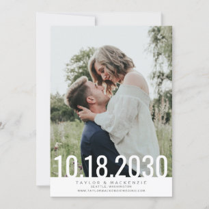 Reserva La Fecha Mínimo Simple Negrita Fecha Superposición Boda Sal