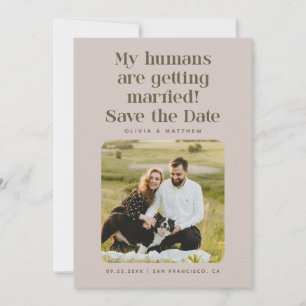 Reserva La Fecha Mis Humanos Se Van a Casar Foto Beige Rosado
