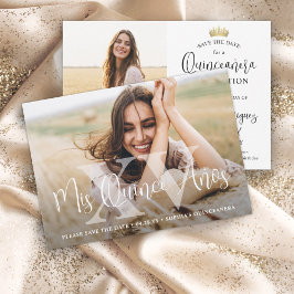 Reserva La Fecha Mis XV Quinceañera moderna 2 Foto 15º cumpleaños