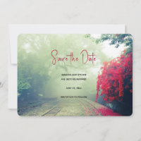 Misty Railroad Tracks Scene Photo Boda