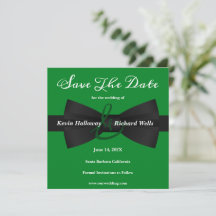 Moda Black Tie Gay Wedding Save The Date