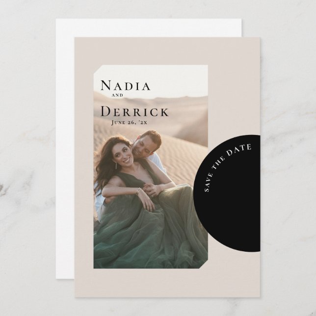 RESERVA LA FECHA MODA BODA CÍRCULO (Anverso / Reverso)