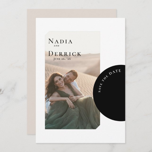 RESERVA LA FECHA MODA BODA CÍRCULO (Anverso / Reverso)