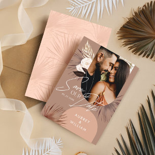 Reserva La Fecha Moda bohemia moderna foto florística de color de a