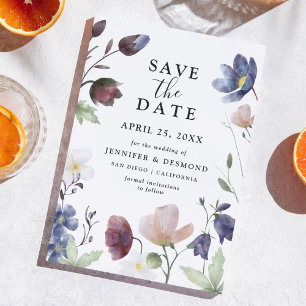 Reserva La Fecha Moda Boho Boda de Flores Silvestres