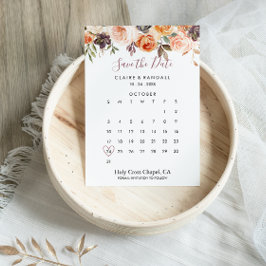 Reserva La Fecha Moda clásica Boho Floral Guardar calendario